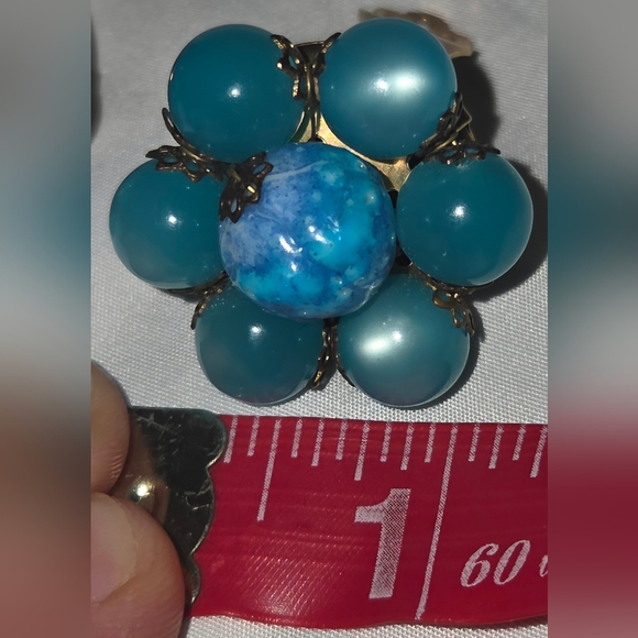 Vintage Blue Beaded Necklace Set - Picture 2 of 7